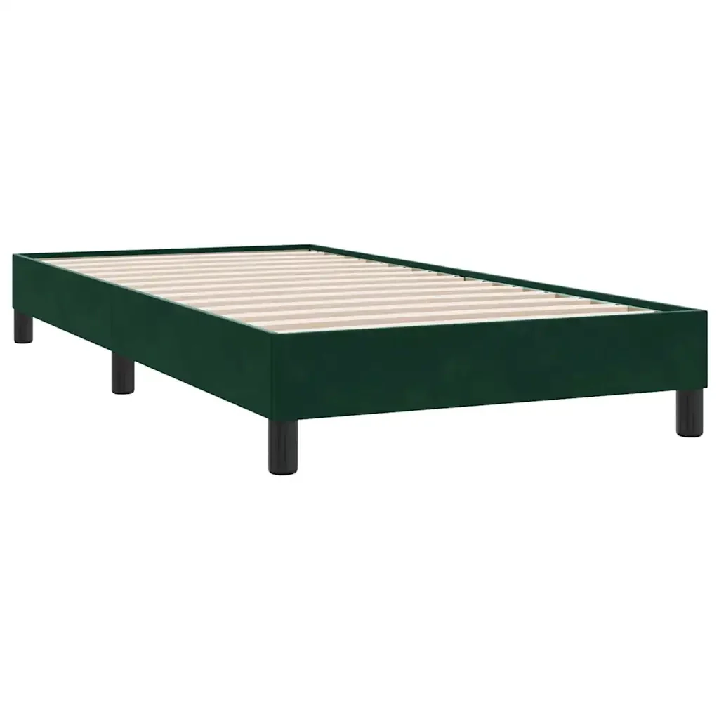 Letto singolo | Letto per adulti | Giroletto senza Materasso Verde Scuro 100x210 cm in Velluto - Image 7