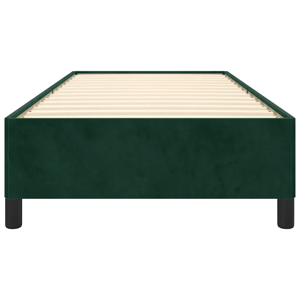 Letto singolo | Letto per adulti | Giroletto senza Materasso Verde Scuro 80x200 cm in Velluto - Image 5