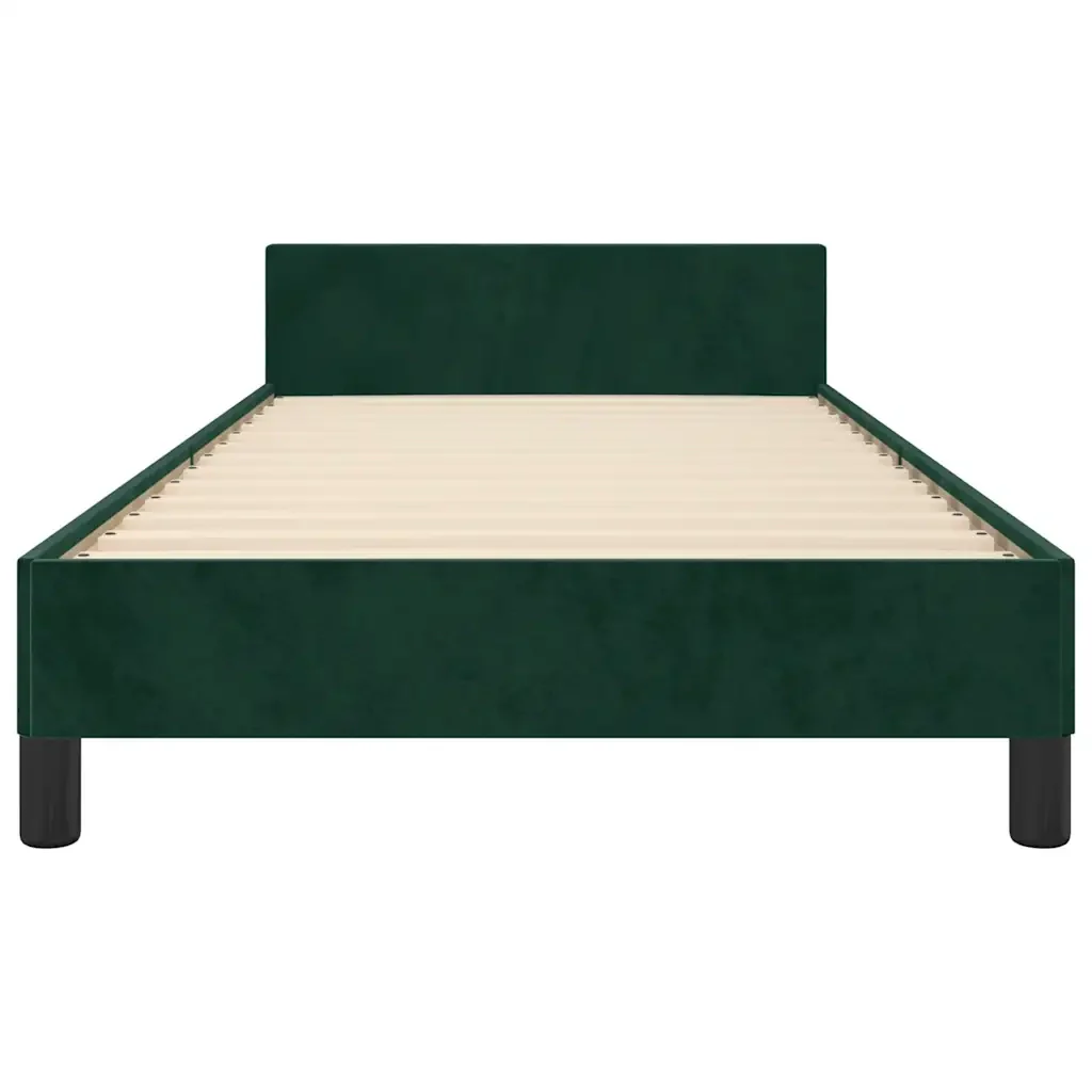 Letto singolo | Letto per adulti | Giroletto senza Materasso Verde Scuro 80x200 cm in Velluto - Image 6