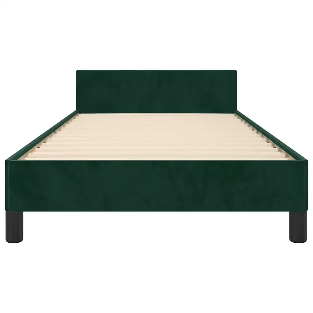 Letto singolo | Letto per adulti | Giroletto senza Materasso Verde Scuro 80x200 cm in Velluto - Image 6
