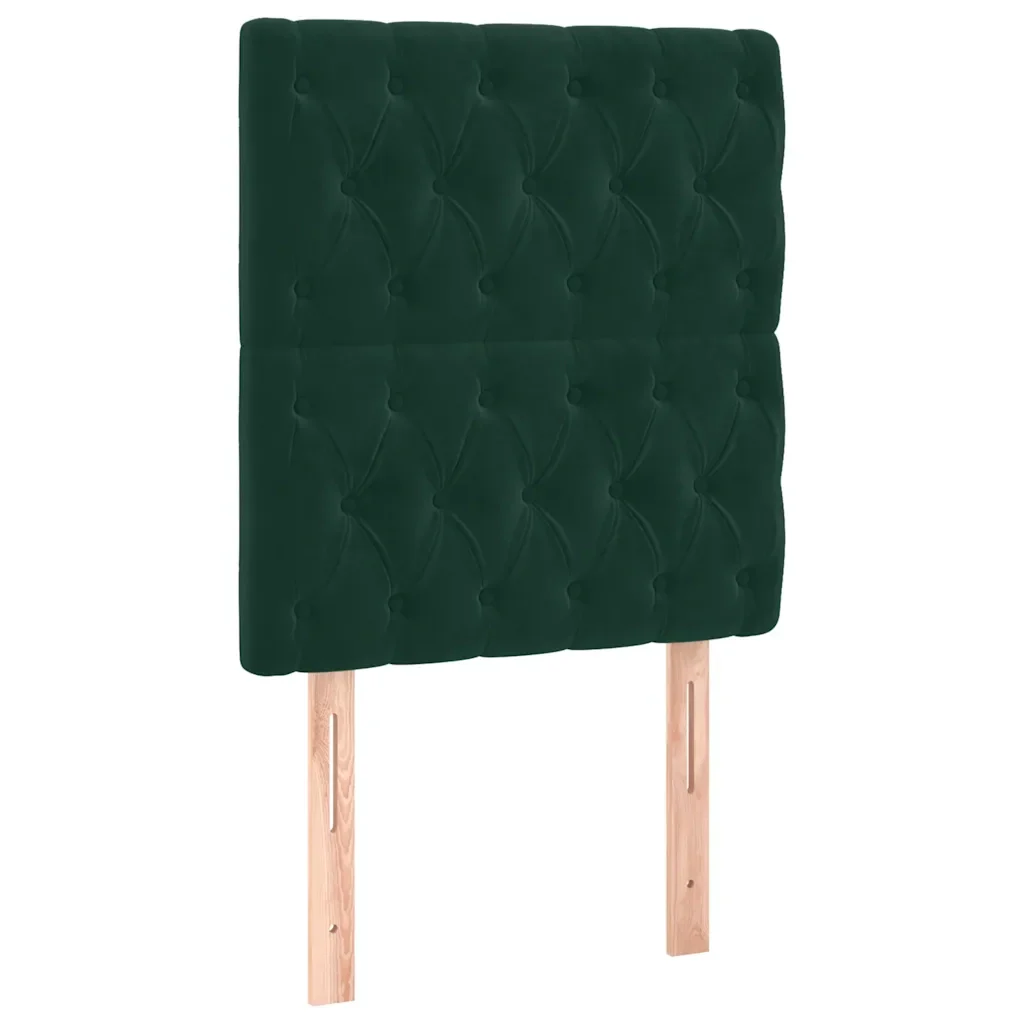 Letto singolo | Letto per adulti | Giroletto senza Materasso Verde Scuro 80x200 cm in Velluto - Image 7