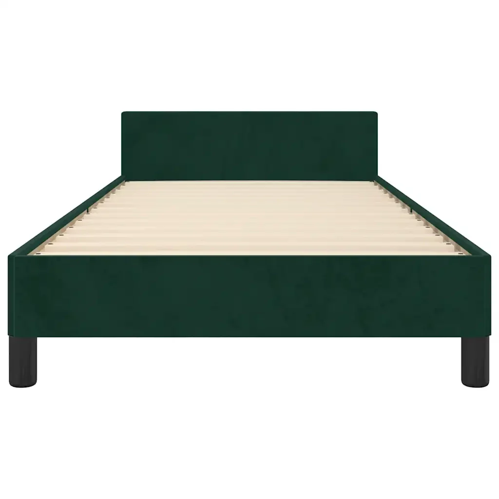 Letto singolo | Letto per adulti | Giroletto senza Materasso Verde Scuro 80x200 cm in Velluto - Image 6