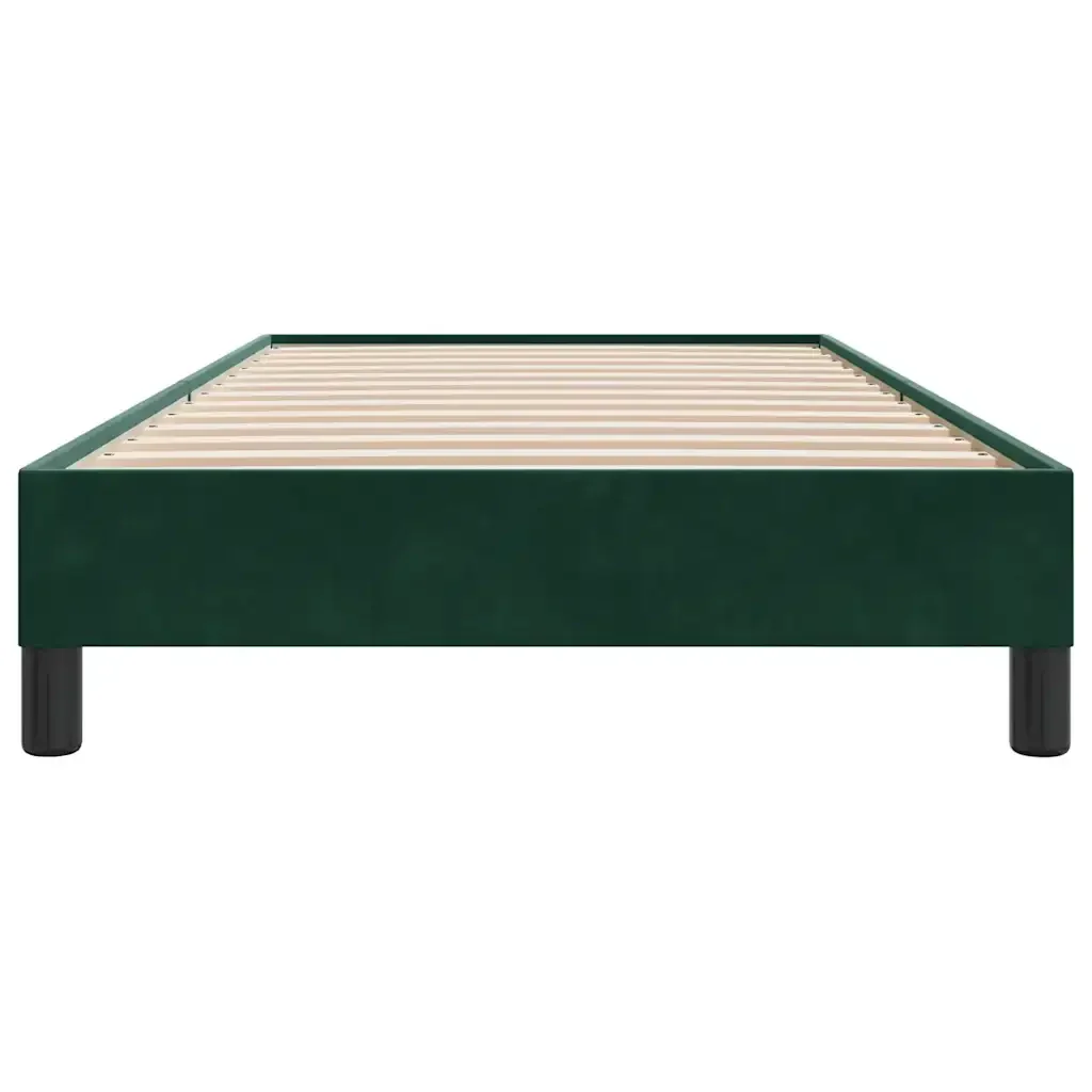 Letto singolo | Letto per adulti | Giroletto senza Materasso Verde Scuro 80x210 cm in Velluto - Image 5