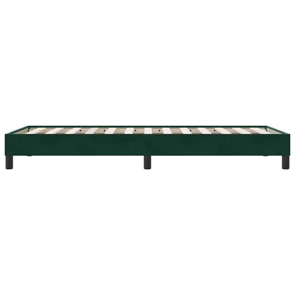 Letto singolo | Letto per adulti | Giroletto senza Materasso Verde Scuro 80x210 cm in Velluto - Image 6