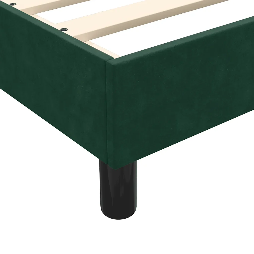 Letto singolo | Letto per adulti | Giroletto senza Materasso Verde Scuro 80x220 cm in Velluto - Image 8