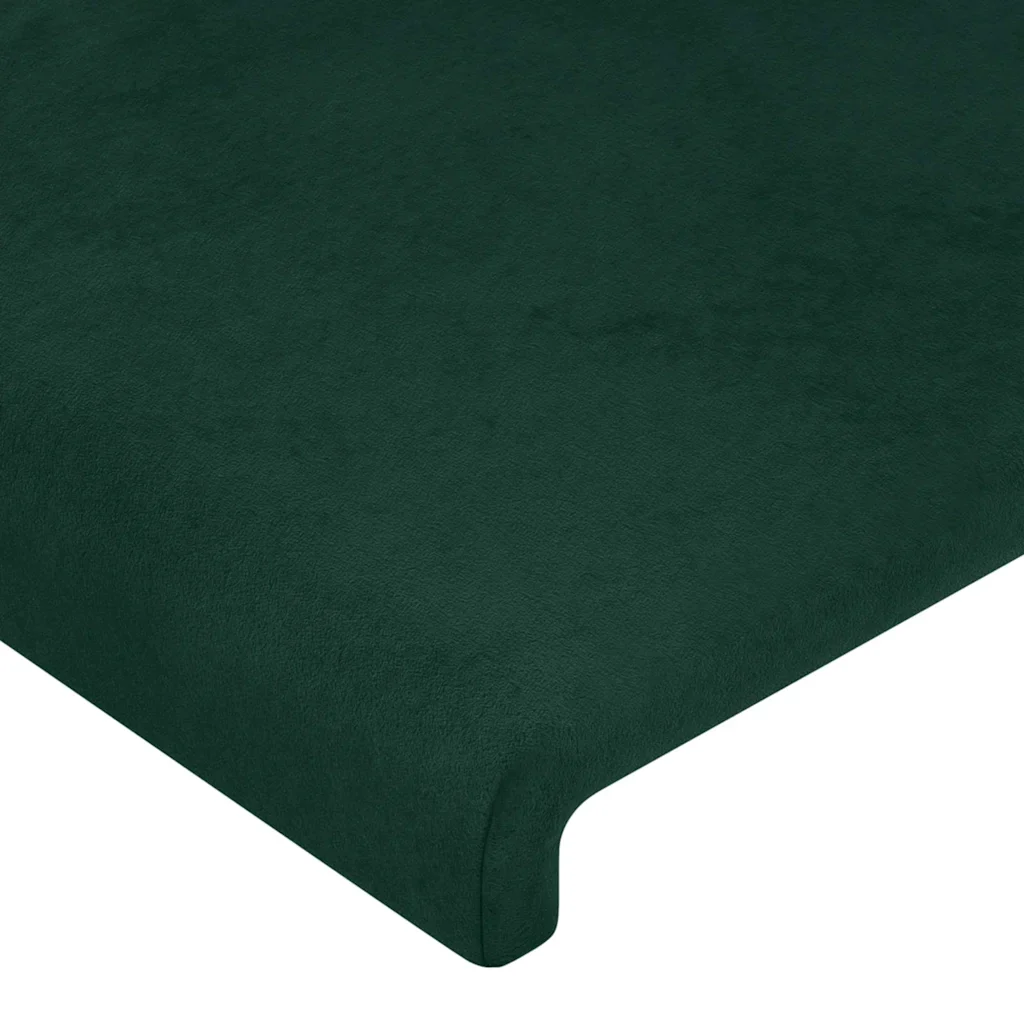 Letto singolo | Letto per adulti | Giroletto senza Materasso Verde Scuro 90x190 cm in Velluto - Image 10