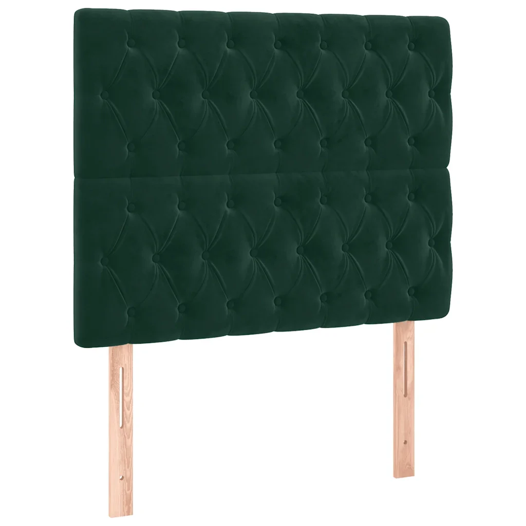 Letto singolo | Letto per adulti | Giroletto senza Materasso Verde Scuro 90x190 cm in Velluto - Image 7