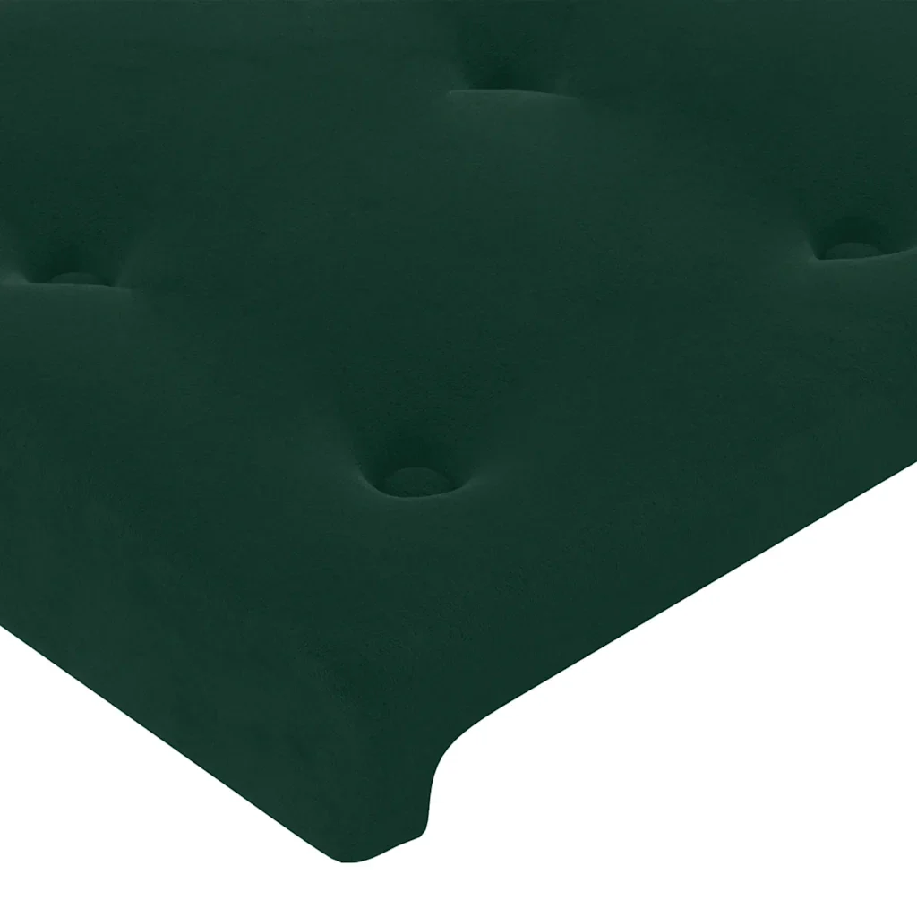 Letto singolo | Letto per adulti | Giroletto senza Materasso Verde Scuro 90x190 cm in Velluto - Image 10