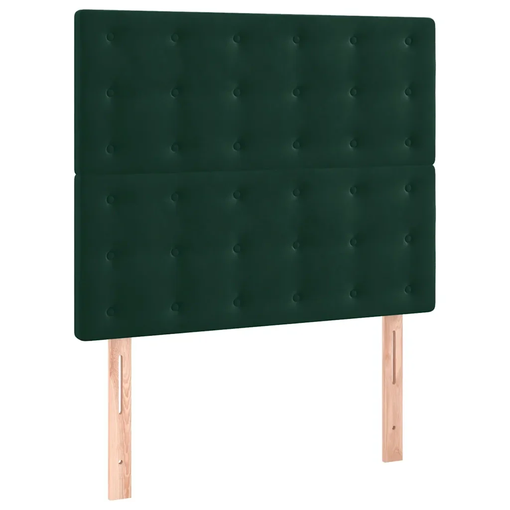 Letto singolo | Letto per adulti | Giroletto senza Materasso Verde Scuro 90x190 cm in Velluto - Image 7