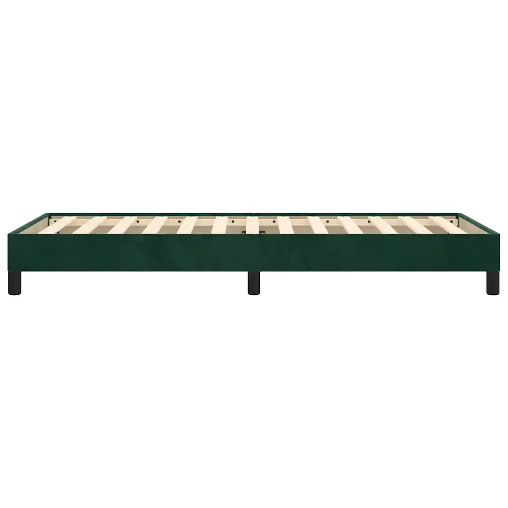 Letto singolo | Letto per adulti | Giroletto senza Materasso Verde Scuro 90x190 cm in Velluto - Image 6