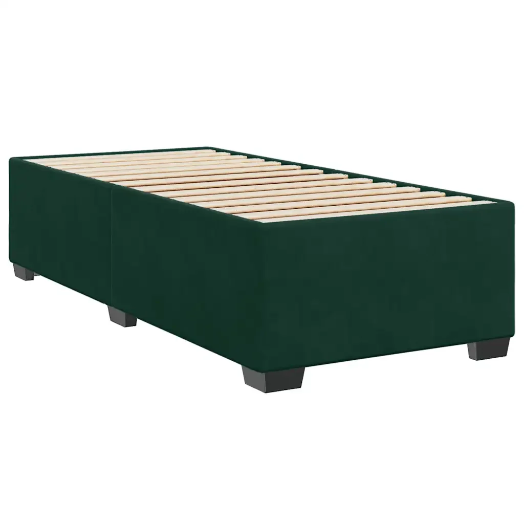 Letto singolo | Letto per adulti | Giroletto senza Materasso Verde Scuro 90x200 cm in Velluto - Image 6