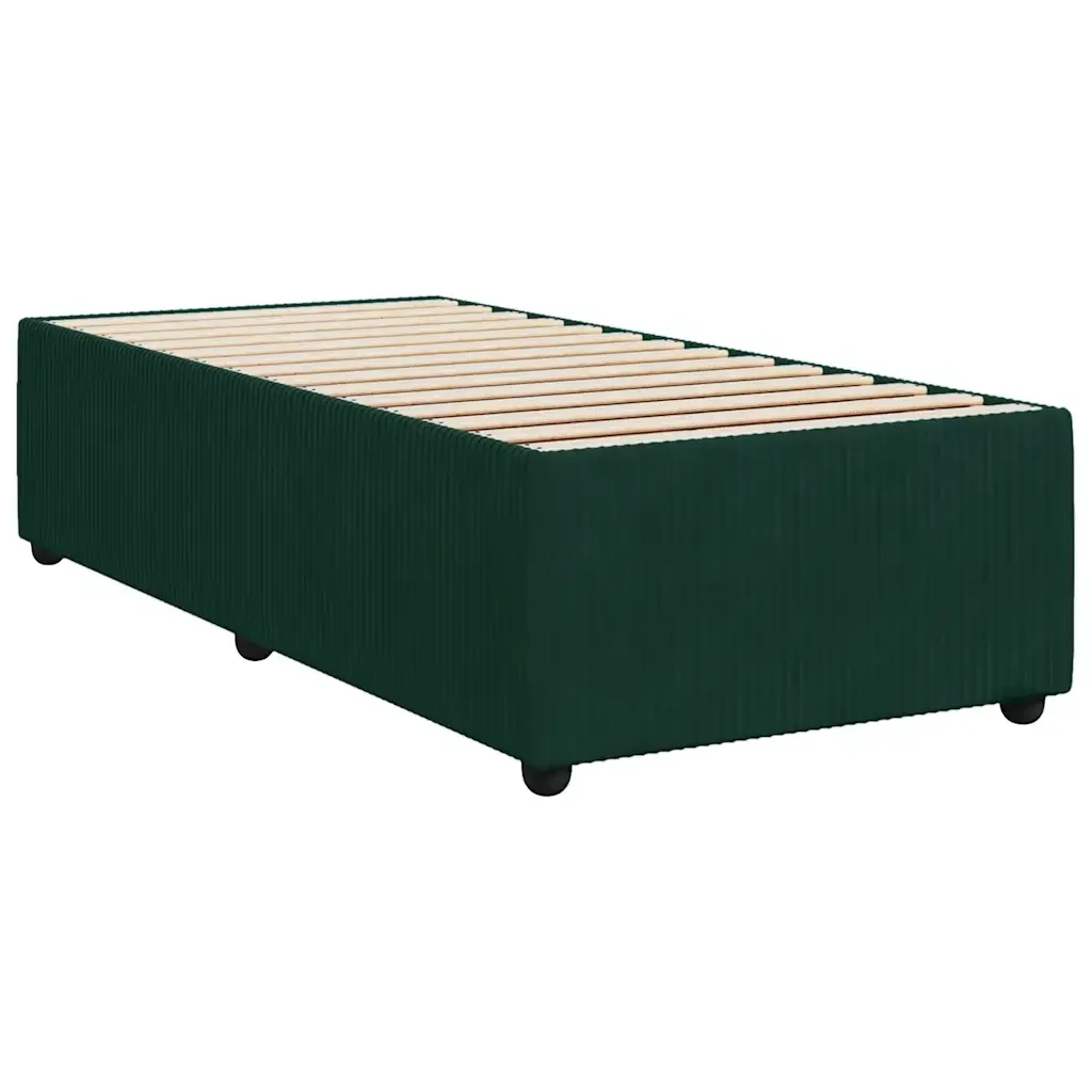 Letto singolo | Letto per adulti | Giroletto senza Materasso Verde Scuro 90x200 cm in Velluto - Image 4