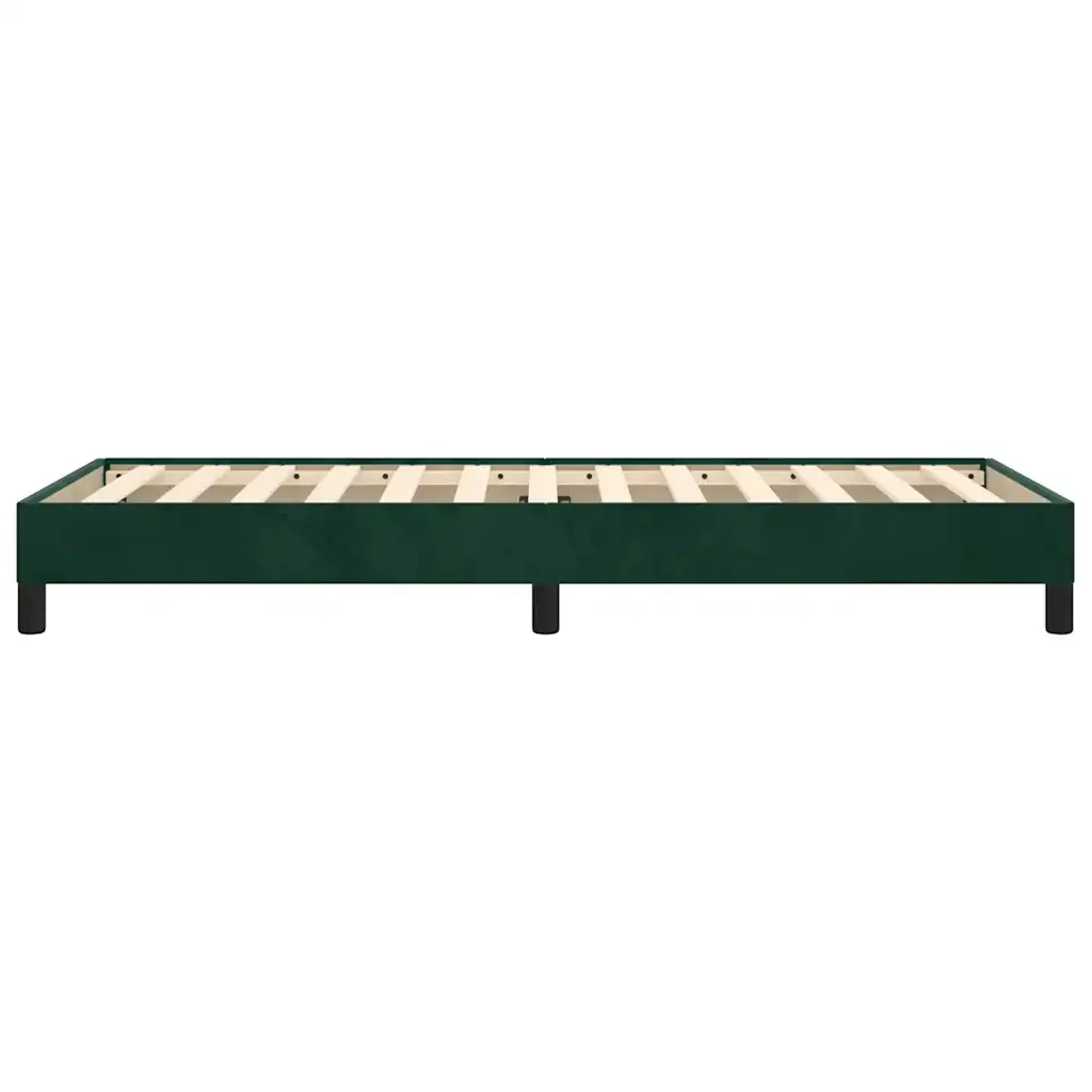 Letto singolo | Letto per adulti | Giroletto senza Materasso Verde Scuro 90x200 cm in Velluto - Image 6