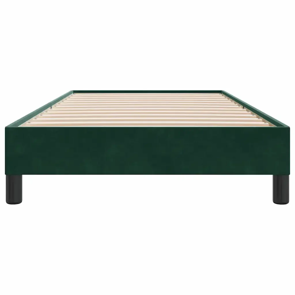 Letto singolo | Letto per adulti | Giroletto senza Materasso Verde Scuro 90x220 cm in Velluto - Image 5