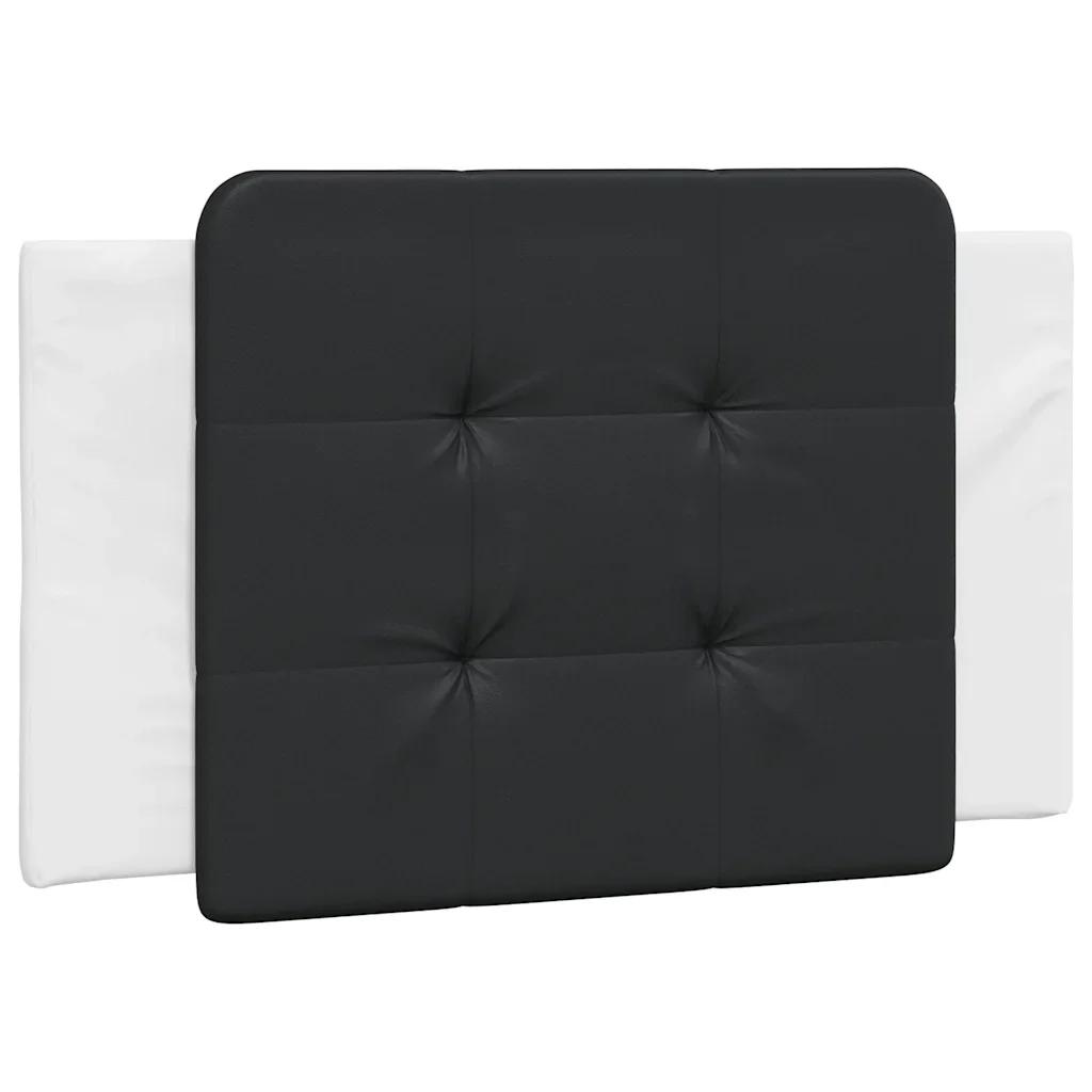 Letto singolo | Letto per adulti | Giroletto senza Materasso Zadar Bianco e Nero 80x200 cm in Similpelle - Image 8