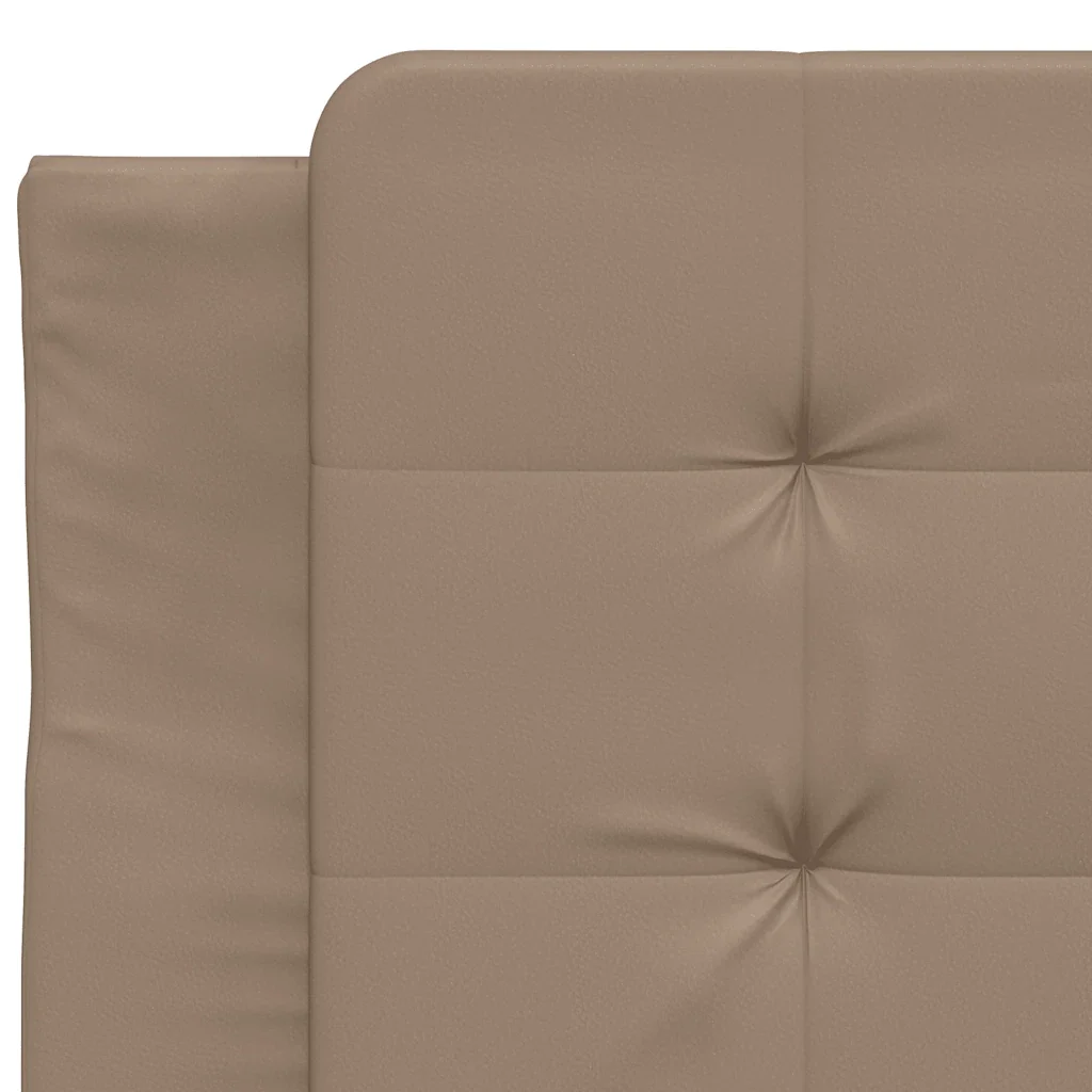 Letto singolo | Letto per adulti | Giroletto senza Materasso Zadar Cappuccino 100x200 cm in Similpelle - Image 10