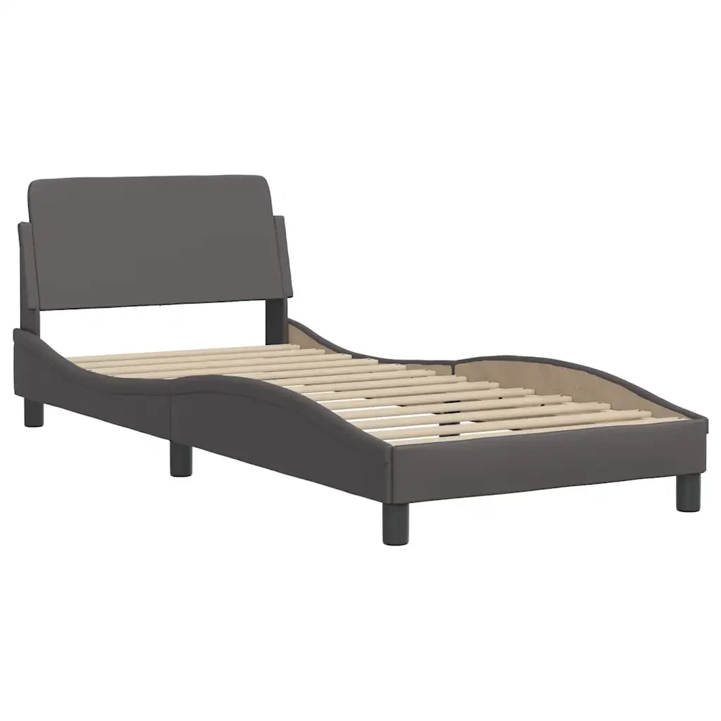 Letto singolo | Letto per adulti | Giroletto senza Materasso Zadar Crema 80x200 cm in Similpelle - Image 7