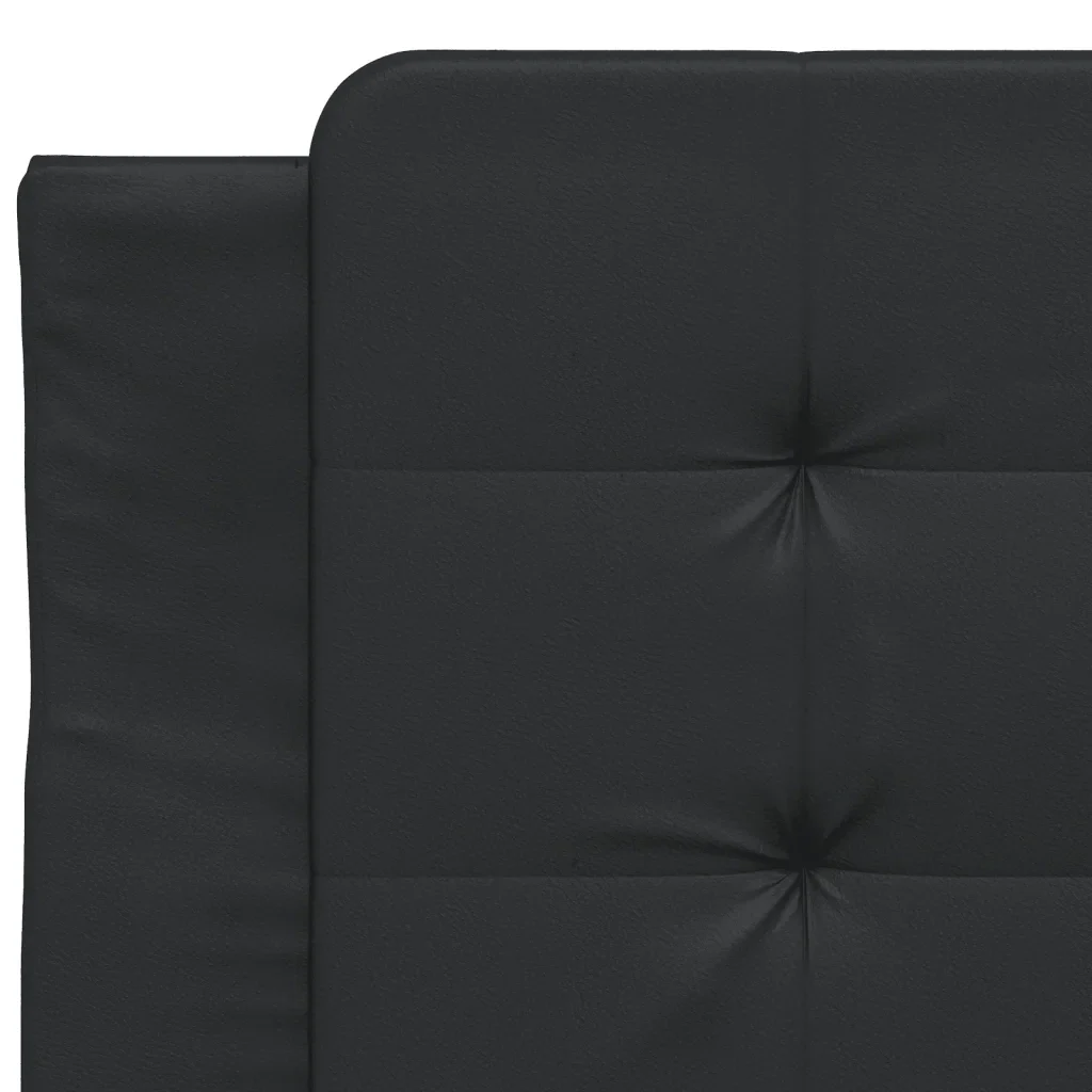 Letto singolo | Letto per adulti | Giroletto senza Materasso Zadar Nero 80x200 cm in Similpelle - Image 7