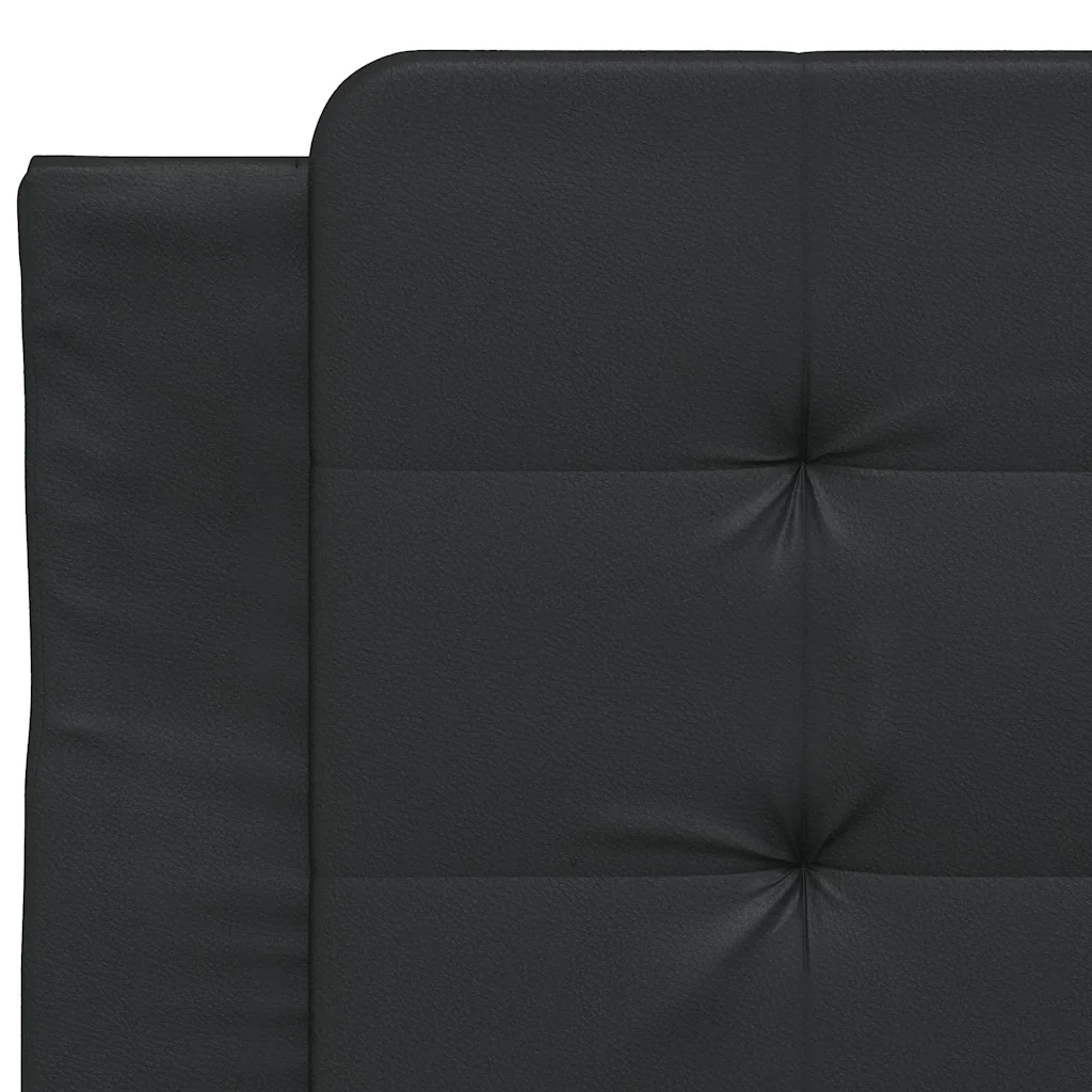 Letto singolo | Letto per adulti | Giroletto senza Materasso Zadar Nero 90x190 cm in Similpelle - Image 10