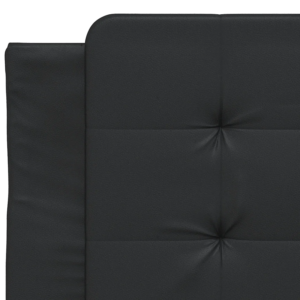 Letto singolo | Letto per adulti | Giroletto senza Materasso Zadar Nero 90x200 cm in Similpelle - Image 10