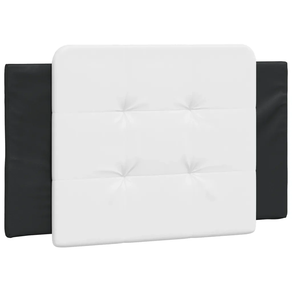 Letto singolo | Letto per adulti | Giroletto senza Materasso Zadar Nero e Bianco 80x200 cm in Similpelle - Image 5