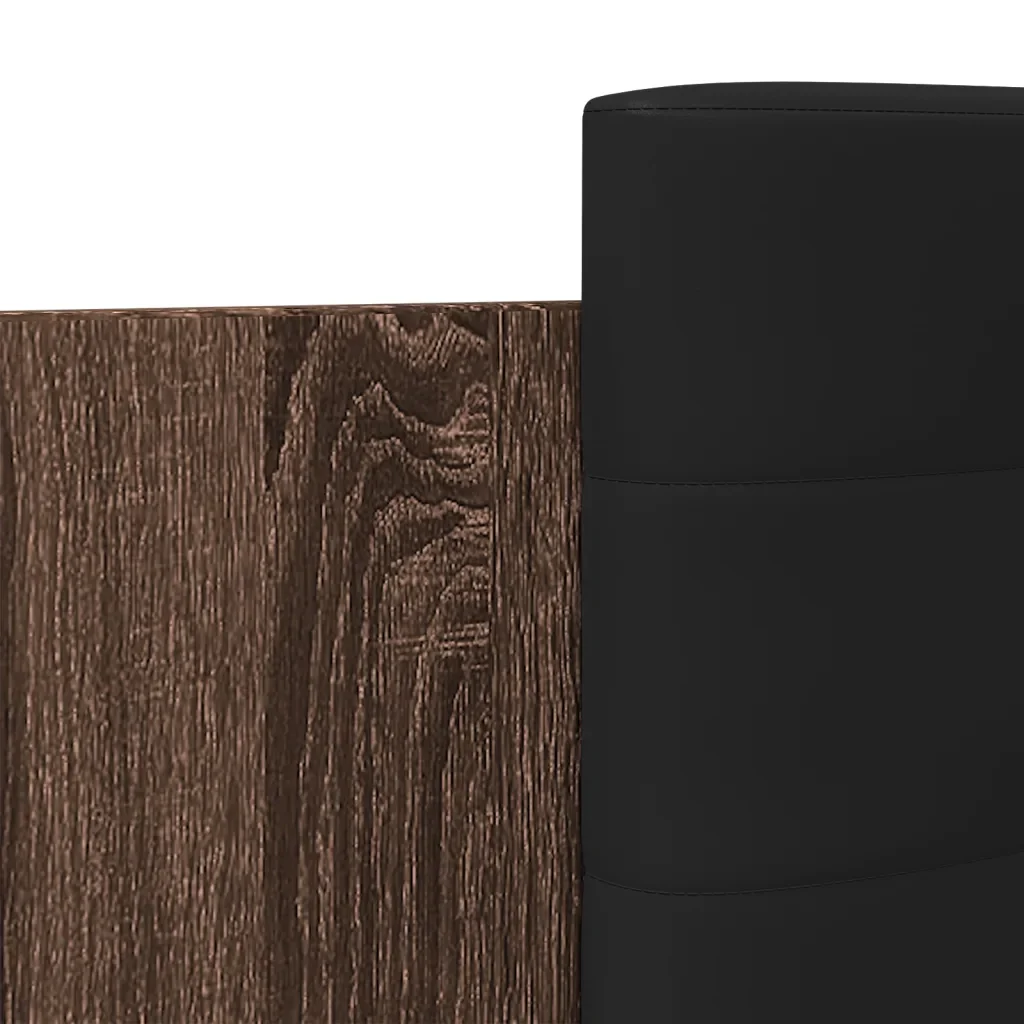Letto singolo | Letto per adulti | Giroletto Testiera Rovere Marrone 90x190 cm Legno Multistrato - Image 7