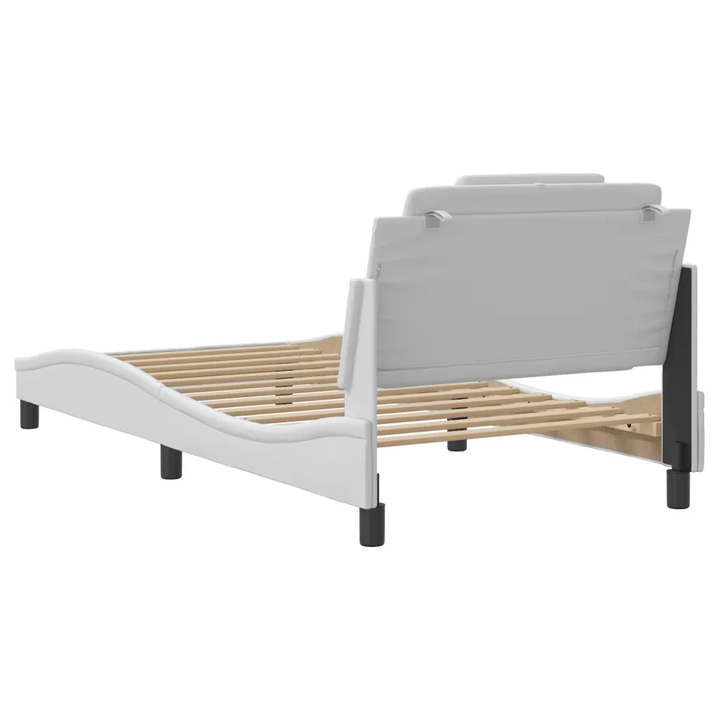 Letto singolo | Letto per adulti | Giroletto Viana con LED senza Materasso Bianco 100x200 cm - Image 10