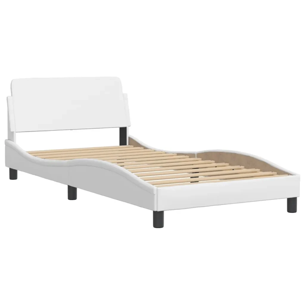 Letto singolo | Letto per adulti | Giroletto Viana con LED senza Materasso Bianco 100x200 cm - Image 8