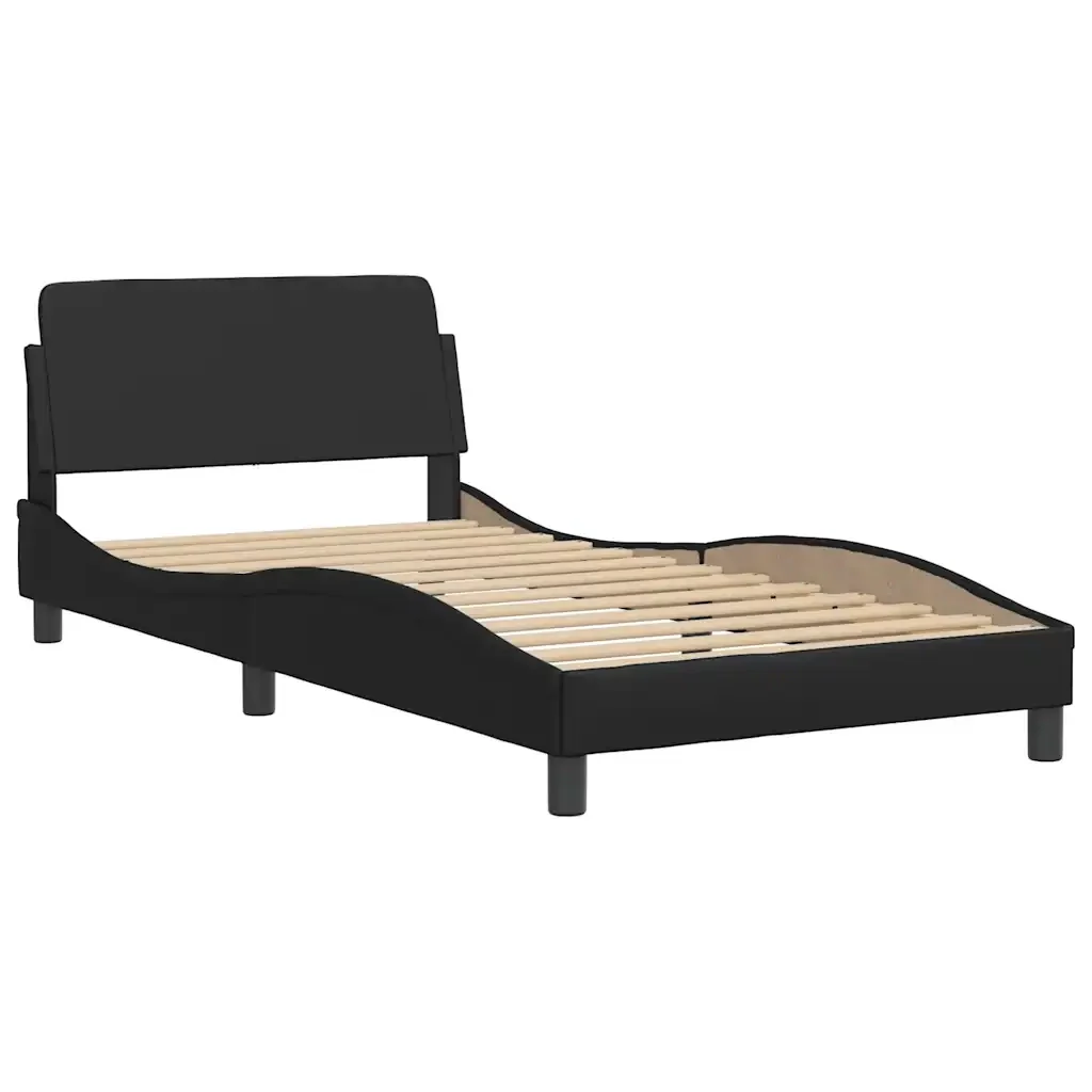 Letto singolo | Letto per adulti | Giroletto Viana con LED senza Materasso Nero 100x200 cm - Image 8