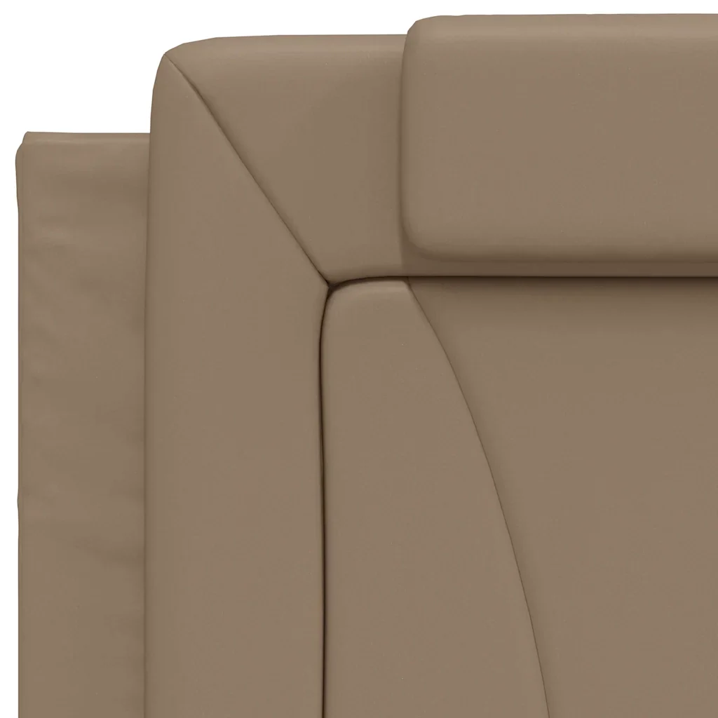 Letto singolo | Letto per adulti | Giroletto Viana senza Materasso Cappuccino 80x200 cm in Similpelle - Image 9