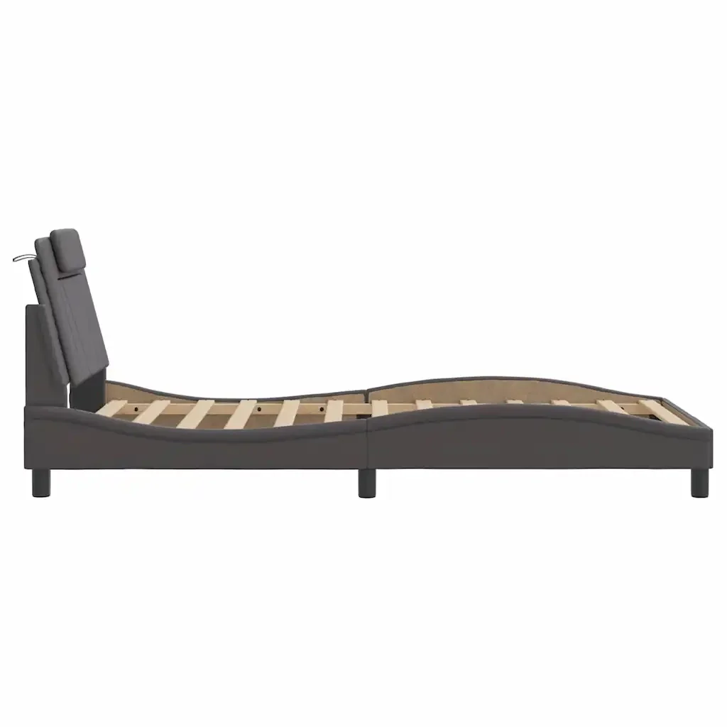 Letto singolo | Letto per adulti | Giroletto Viana senza Materasso Crema 100x200 cm in Similpelle - Image 7