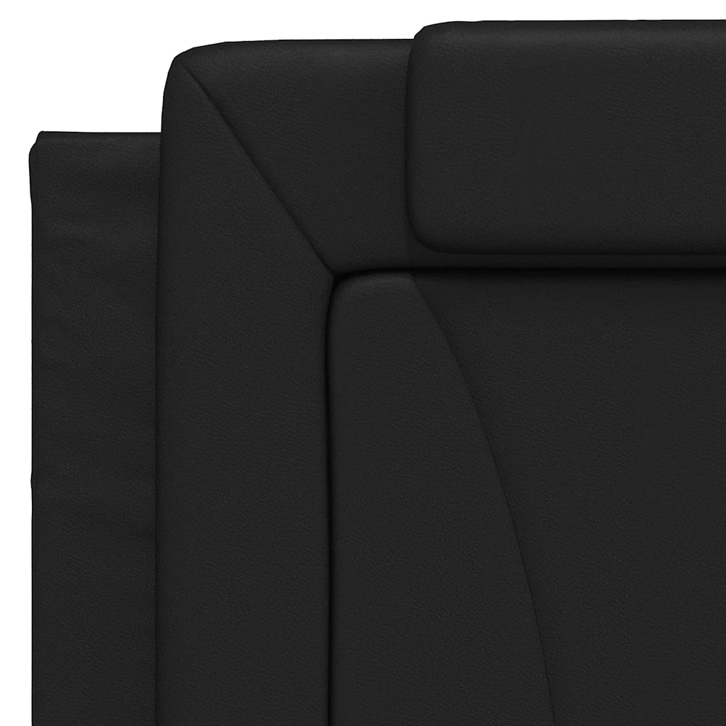 Letto singolo | Letto per adulti | Giroletto Viana senza Materasso Nero 100x200 cm in Similpelle - Image 9