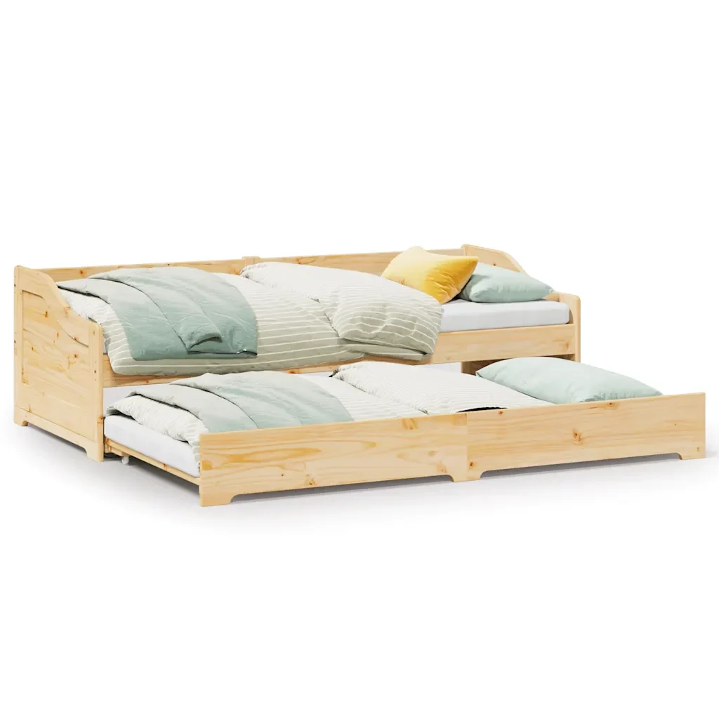 Letto singolo | Letto per adulti | Lettino con Rotelle senza Materasso IRUN 90x200 cm