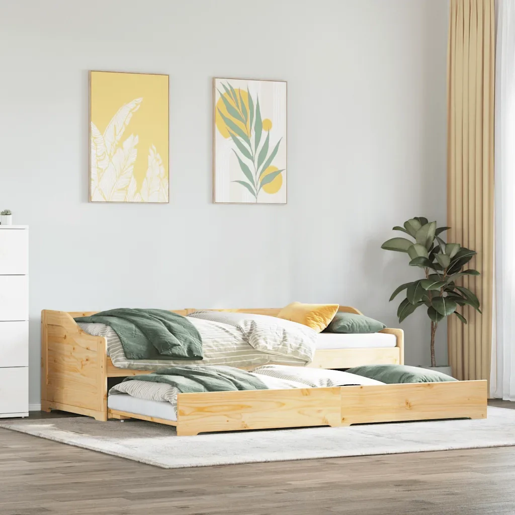 Letto singolo | Letto per adulti | Lettino con Rotelle senza Materasso IRUN 90x200 cm - Image 2