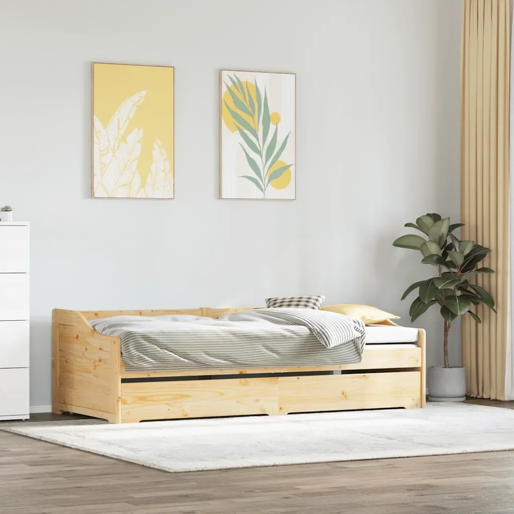 Letto singolo | Letto per adulti | Lettino con Rotelle senza Materasso IRUN 90x200 cm - Image 3