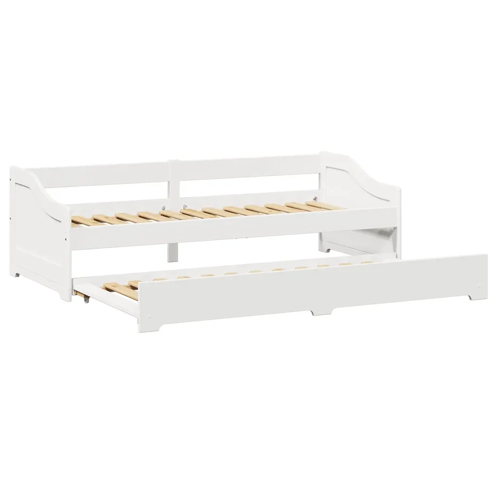 Letto singolo | Letto per adulti | Lettino con Rotelle senza Materasso IRUN Bianco 90x200 cm - Image 6