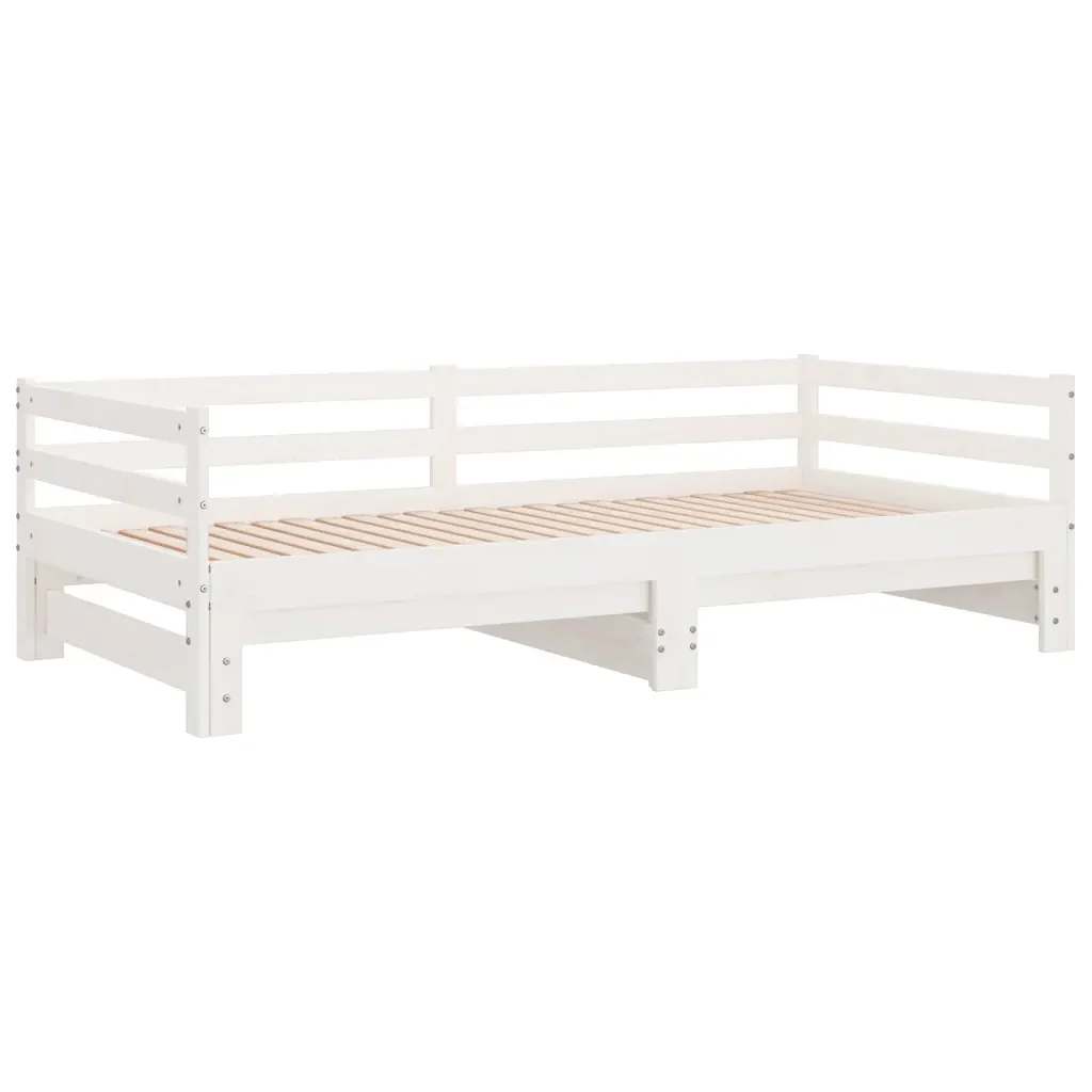 Letto singolo | Letto per adulti | Lettino Estraibile Senza Materasso Bianco 80x200 cm - Image 3