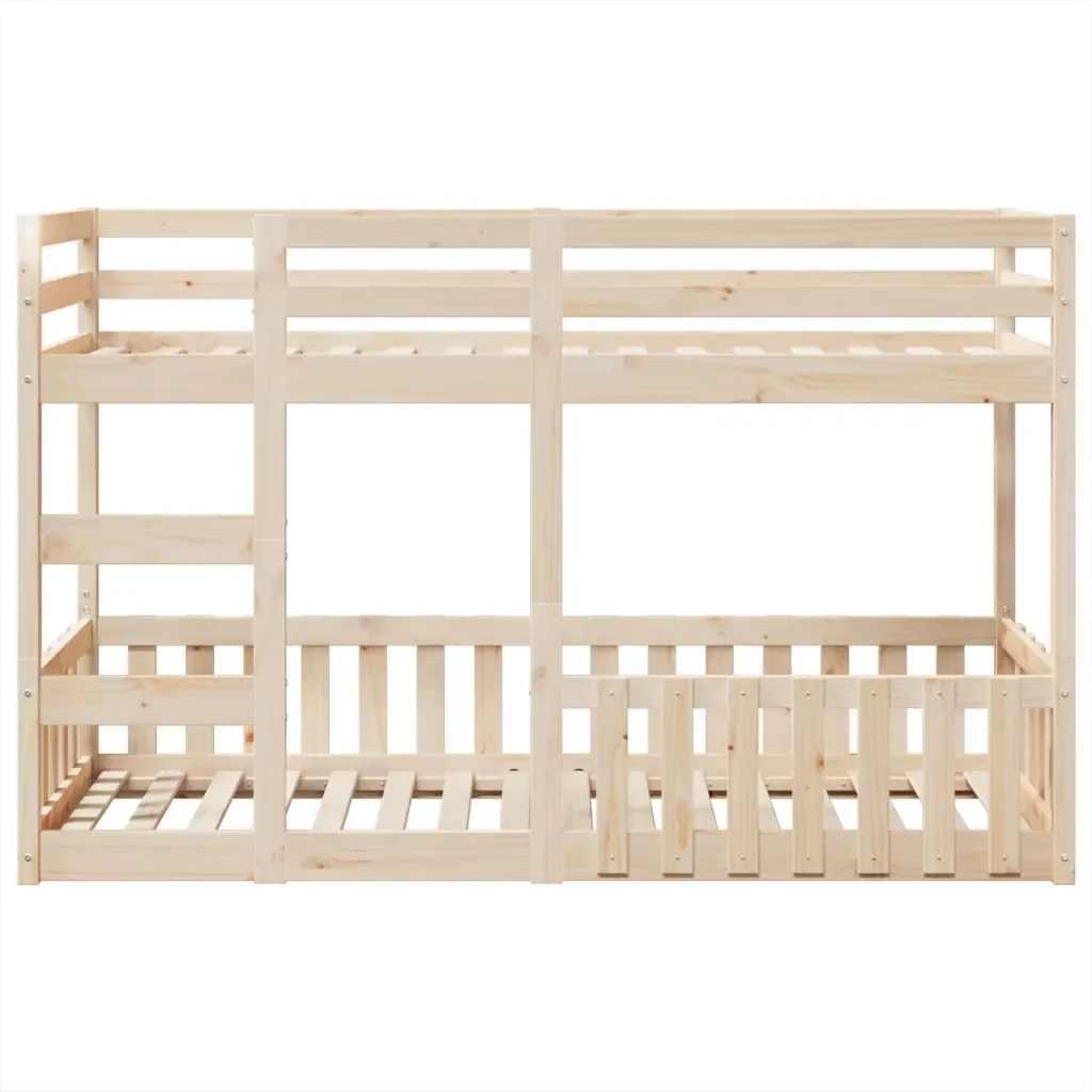 Letto singolo | Letto per adulti | Letto a Castello 75x190 cm in Legno Massello di Pino - Image 5
