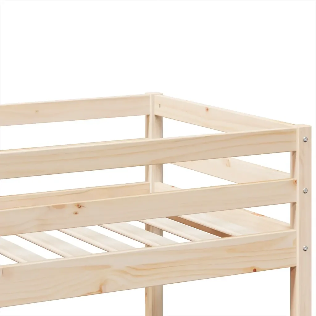 Letto singolo | Letto per adulti | Letto a Castello 75x190 cm in Legno Massello di Pino - Image 8