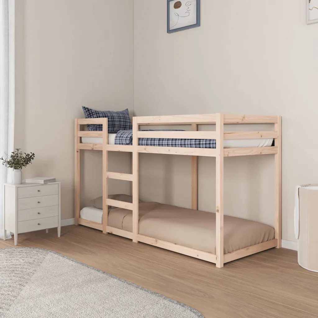 Letto singolo | Letto per adulti | Letto a Castello 75x190 cm in Legno Massello di Pino - Image 3
