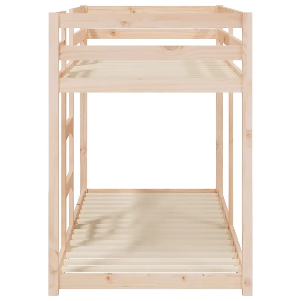 Letto singolo | Letto per adulti | Letto a Castello 75x190 cm in Legno Massello di Pino - Image 6