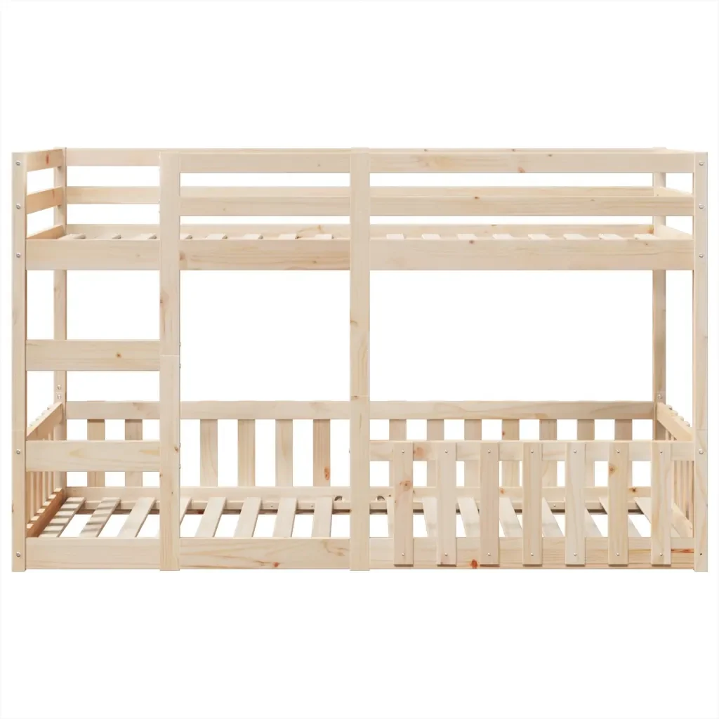 Letto singolo | Letto per adulti | Letto a Castello 80x200 cm in Legno Massello di Pino - Image 5