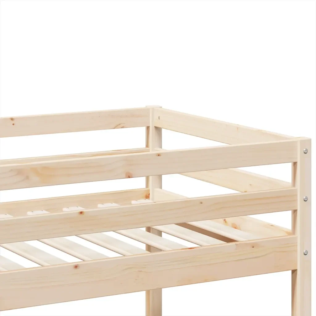 Letto singolo | Letto per adulti | Letto a Castello 80x200 cm in Legno Massello di Pino - Image 8
