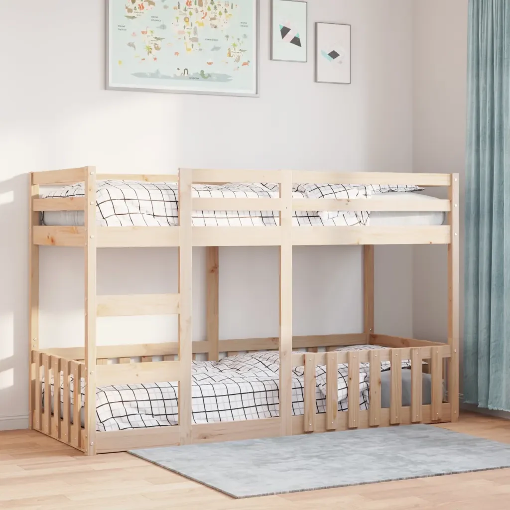 Letto singolo | Letto per adulti | Letto a Castello 90x190 cm in Legno Massello di Pino - Image 3