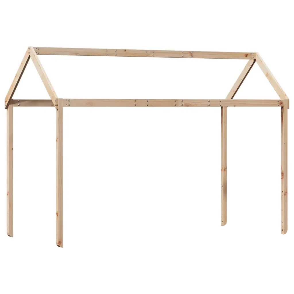 Letto singolo | Letto per adulti | Letto a Castello con Tetto 75x190 cm in Legno Massello di Pino - Image 6