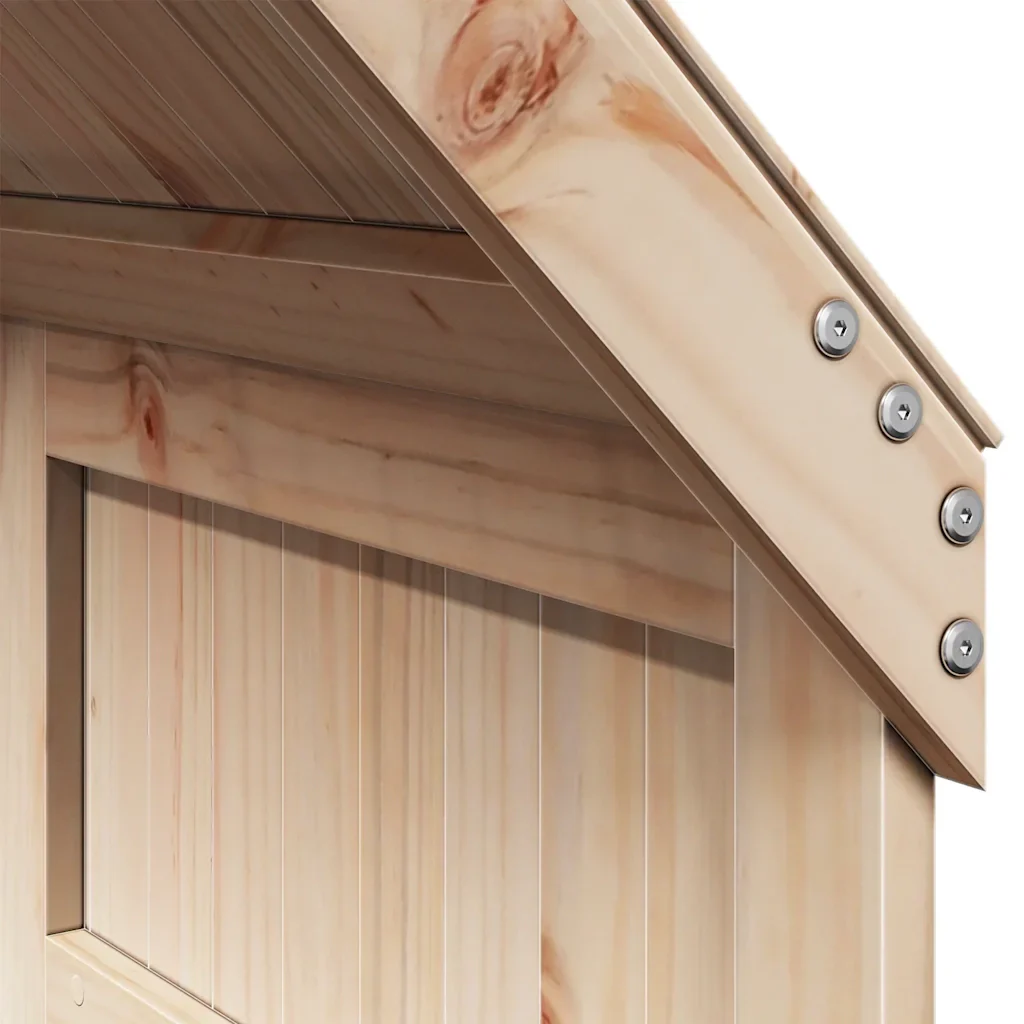 Letto singolo | Letto per adulti | Letto a Castello con Tetto 80x200 cm in Legno Massello di Pino - Image 10