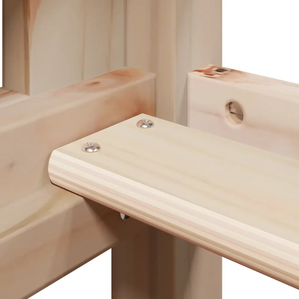 Letto singolo | Letto per adulti | Letto a Castello con Tetto 80x200 cm in Legno Massello di Pino - Image 10