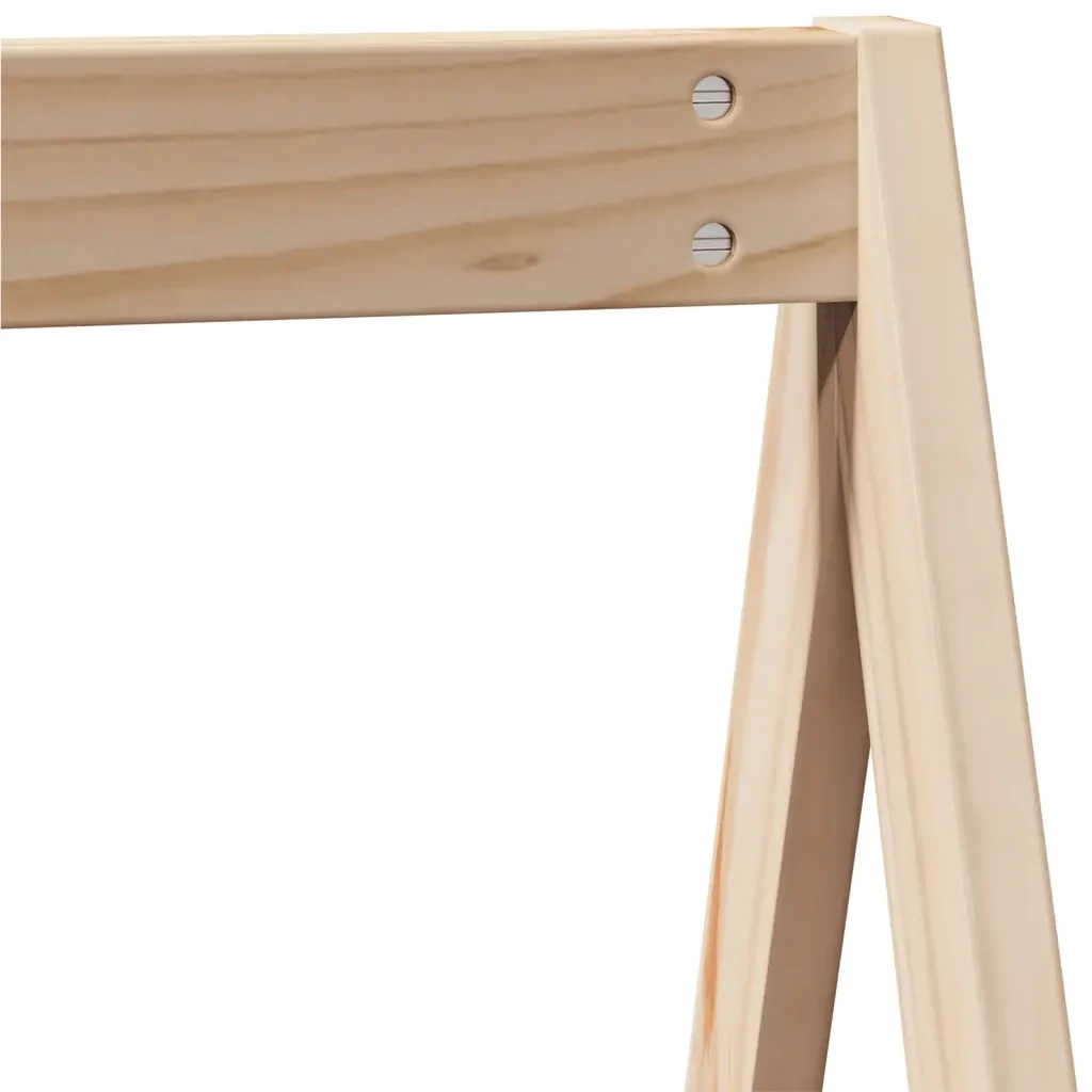 Letto singolo | Letto per adulti | Letto a Castello con Tetto 80x200 cm in Legno Massello di Pino - Image 10