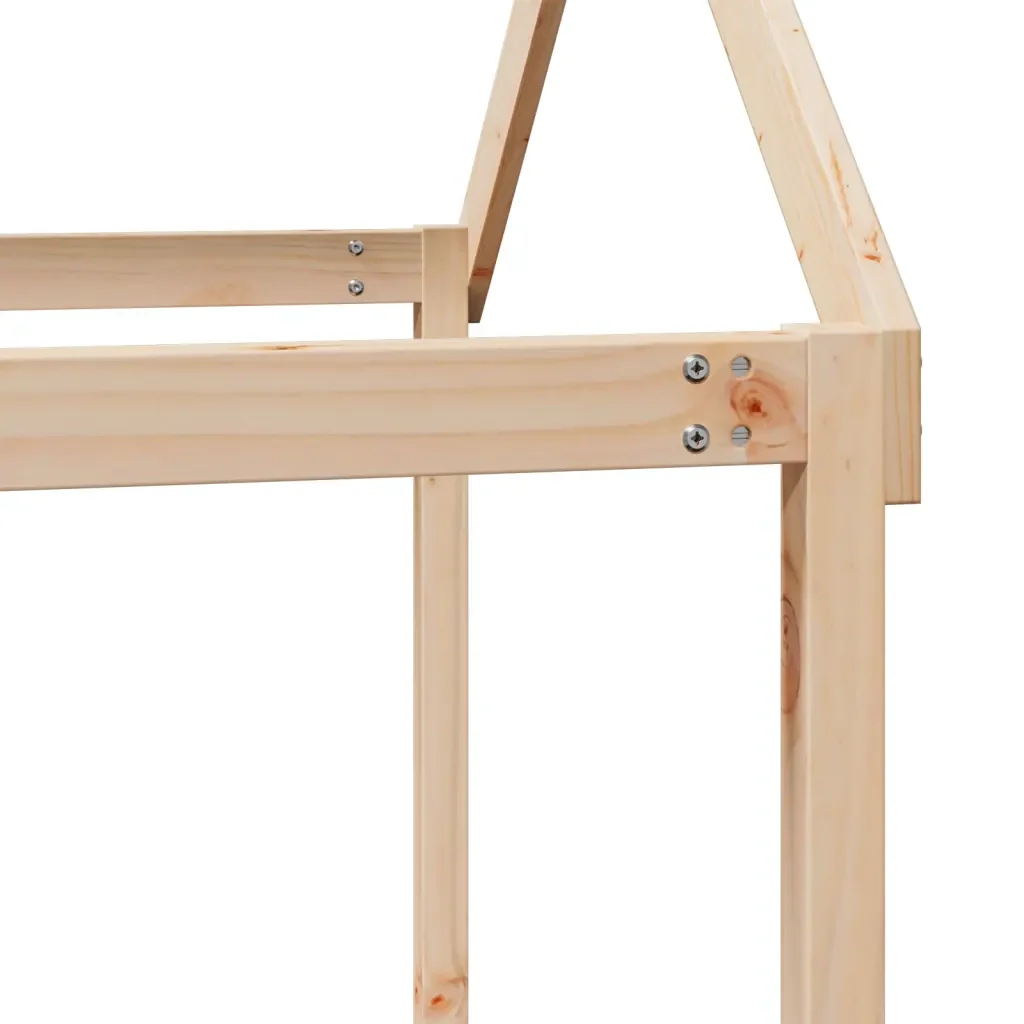 Letto singolo | Letto per adulti | Letto a Castello con Tetto 80x200 cm in Legno Massello di Pino - Image 10