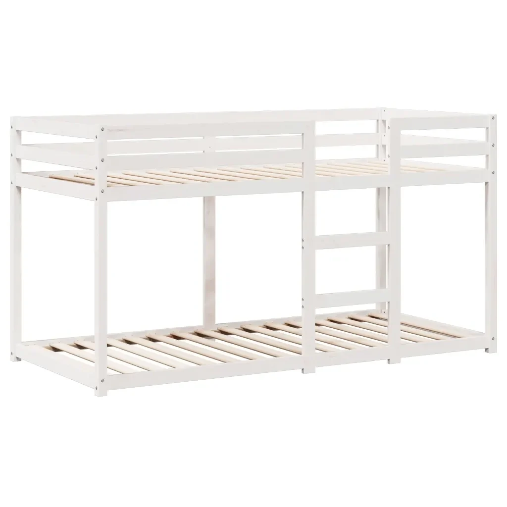 Letto singolo | Letto per adulti | Letto a Castello con Tetto Bianco 80x200 cm Legno Massello Pino - Image 5